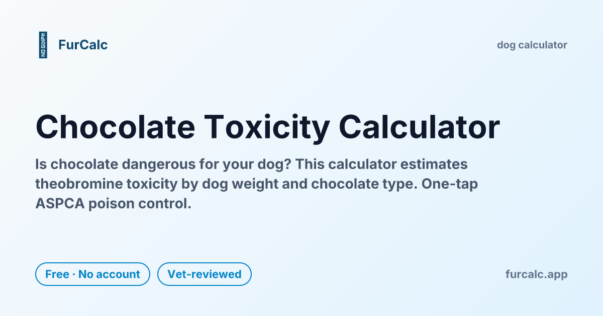 Thumbnail for Dog Chocolate Toxicity Calculator Theobromine Risk Checker