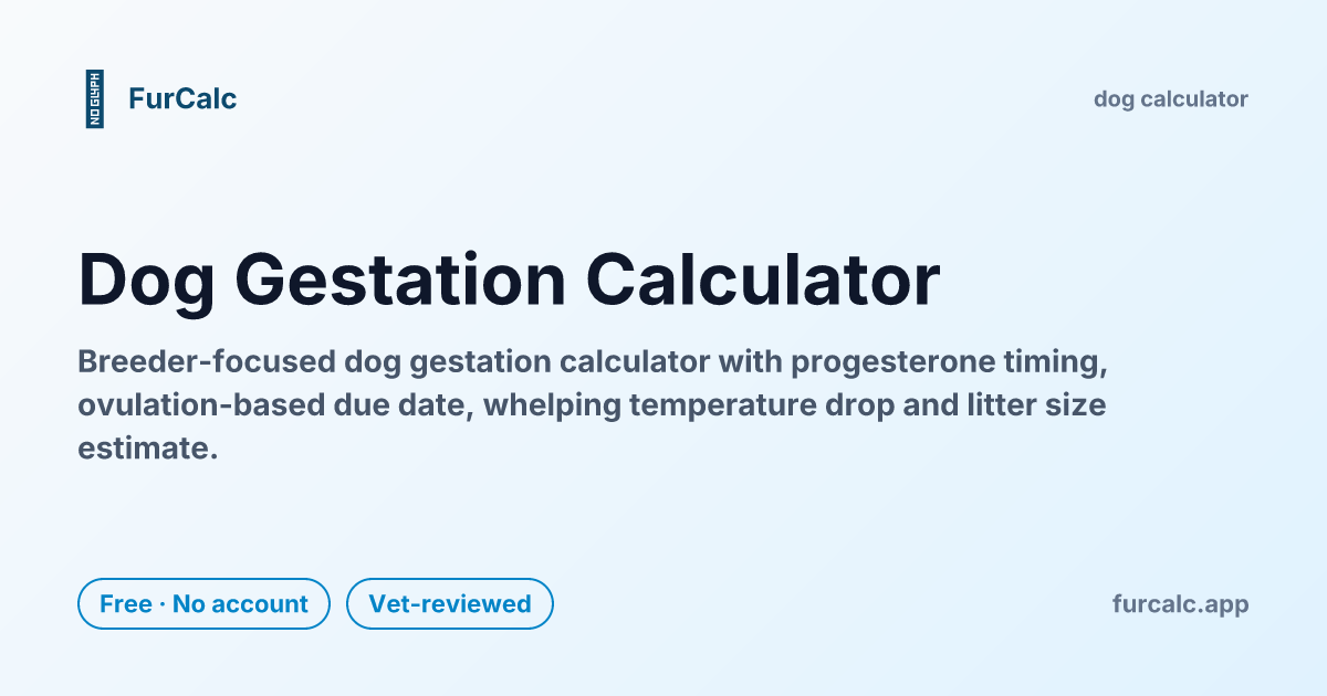 Dog Gestation Calculator (Whelping) — Progesterone & Litter Timing ...