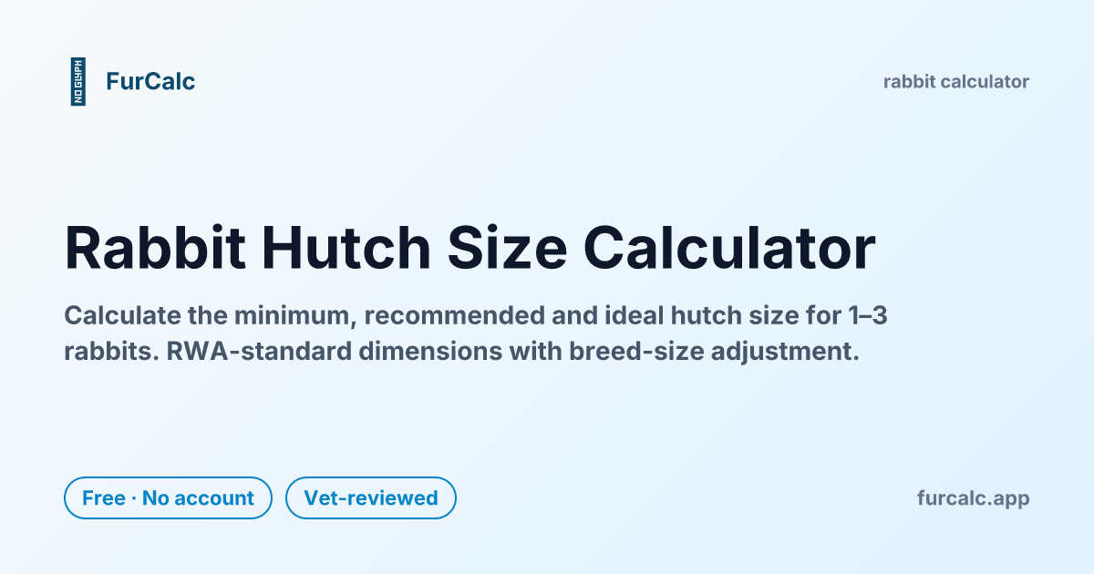 Huts Size Convert Chart Rabbit Hutch Size Calculator — Minimum & Ideal Dimensions | FurCalc